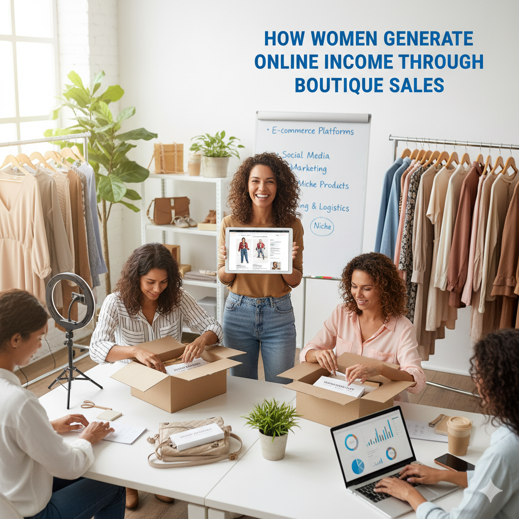How Women Can Generate Online Income Through Boutique Sales