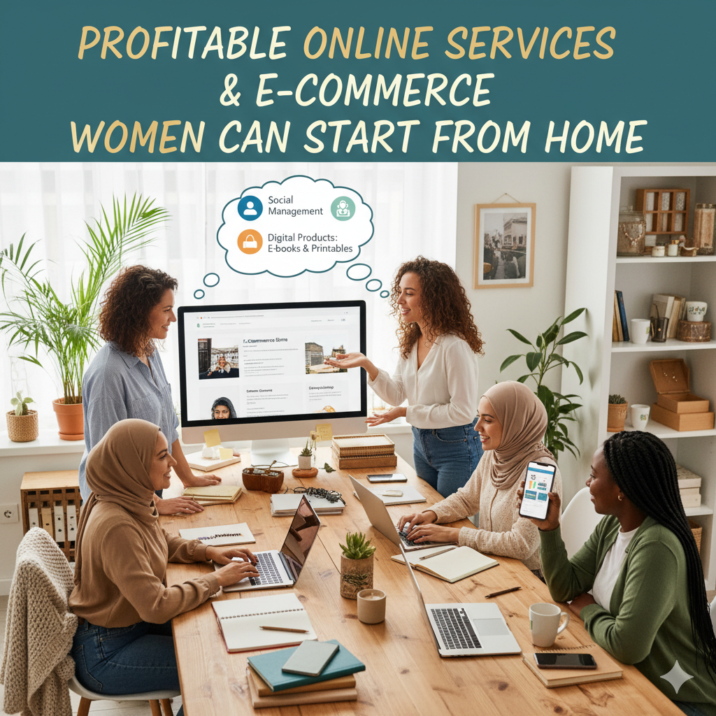 Profitable Online Services and E-Commerce Options Women Can Start from Home