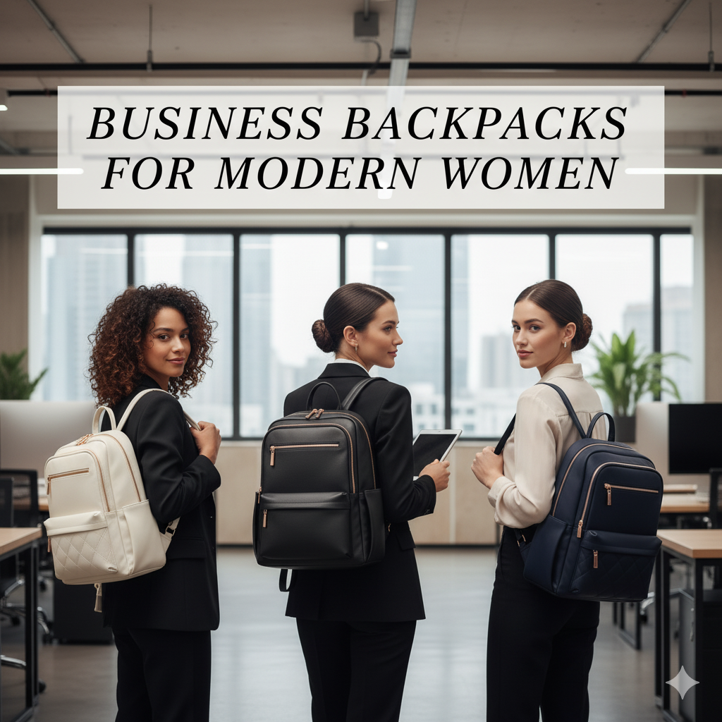 create an aa new buatiful image"Business Backpacks for Modern Women"